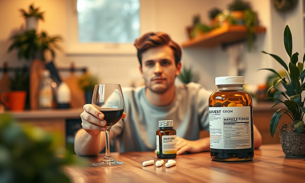 Grafika wiodąca dla artykułu Czy mogę pić alkohol biorąc suplementy?